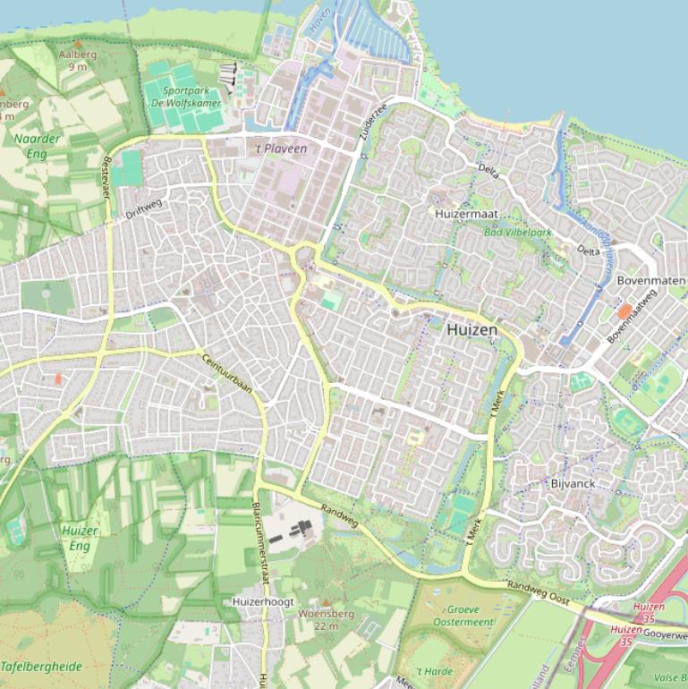 Kaart van postcodegebied 1274RE.