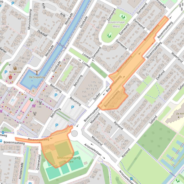 Kaart van postcodegebied 1274RN.