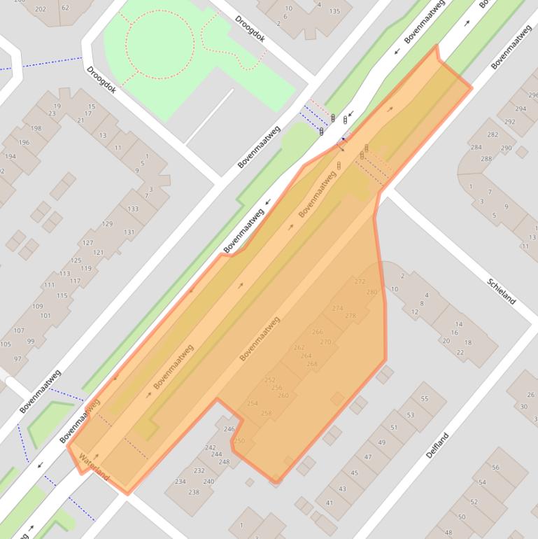 Kaart van postcodegebied 1274RV.