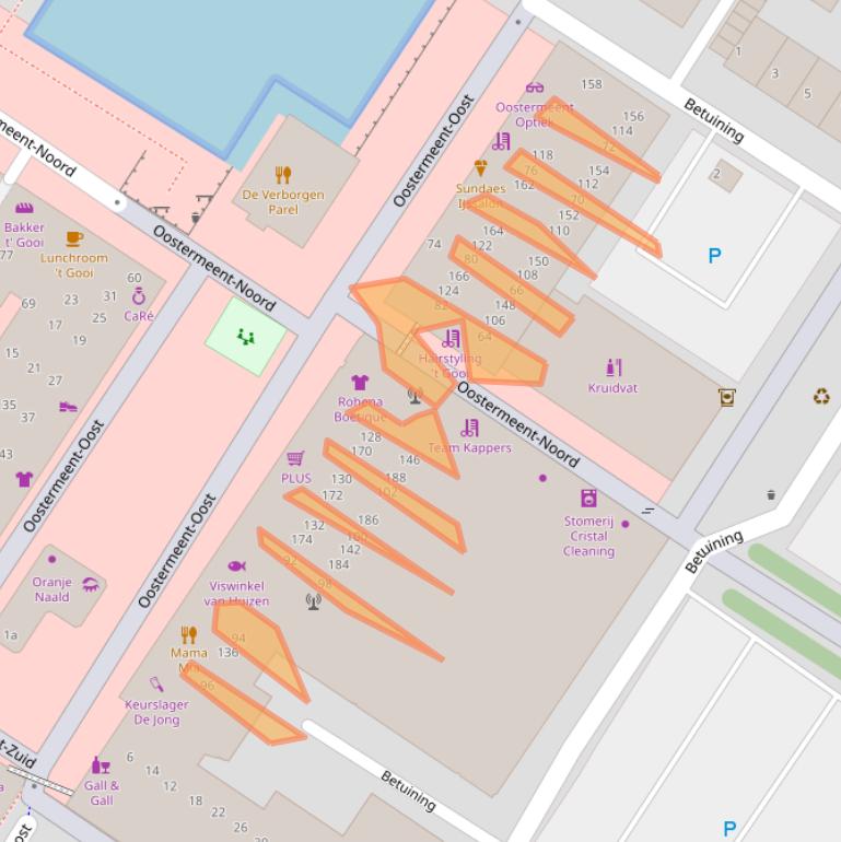 Kaart van postcodegebied 1274SE.