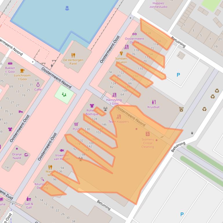 Kaart van postcodegebied 1274SH.