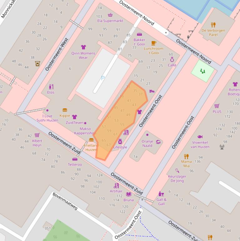 Kaart van postcodegebied 1274SK.