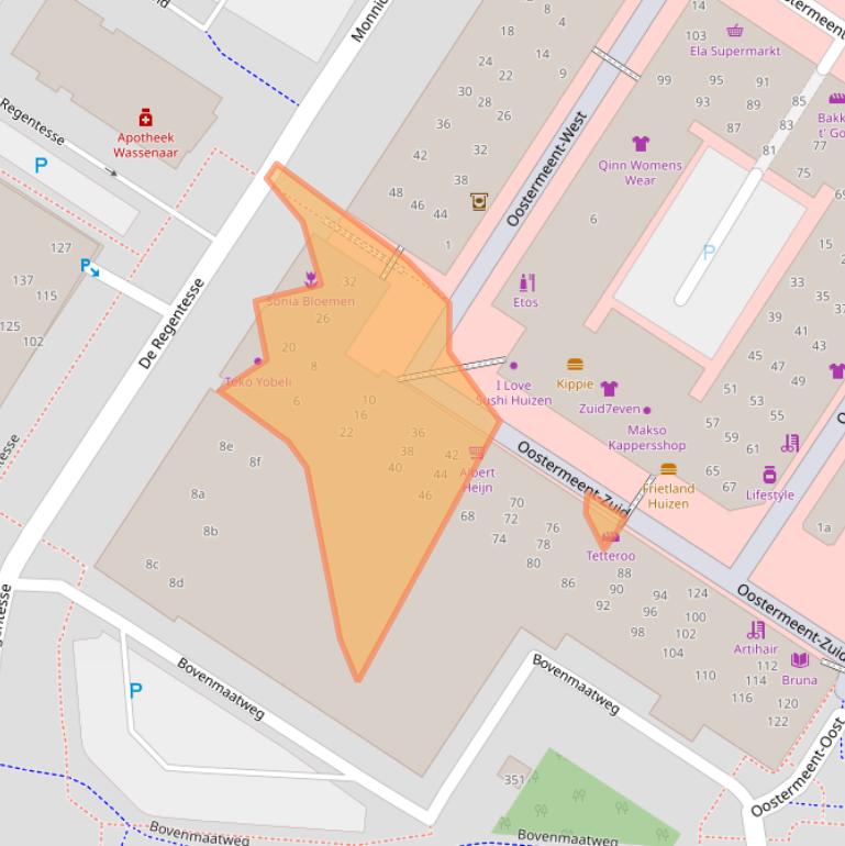 Kaart van postcodegebied 1274SV.