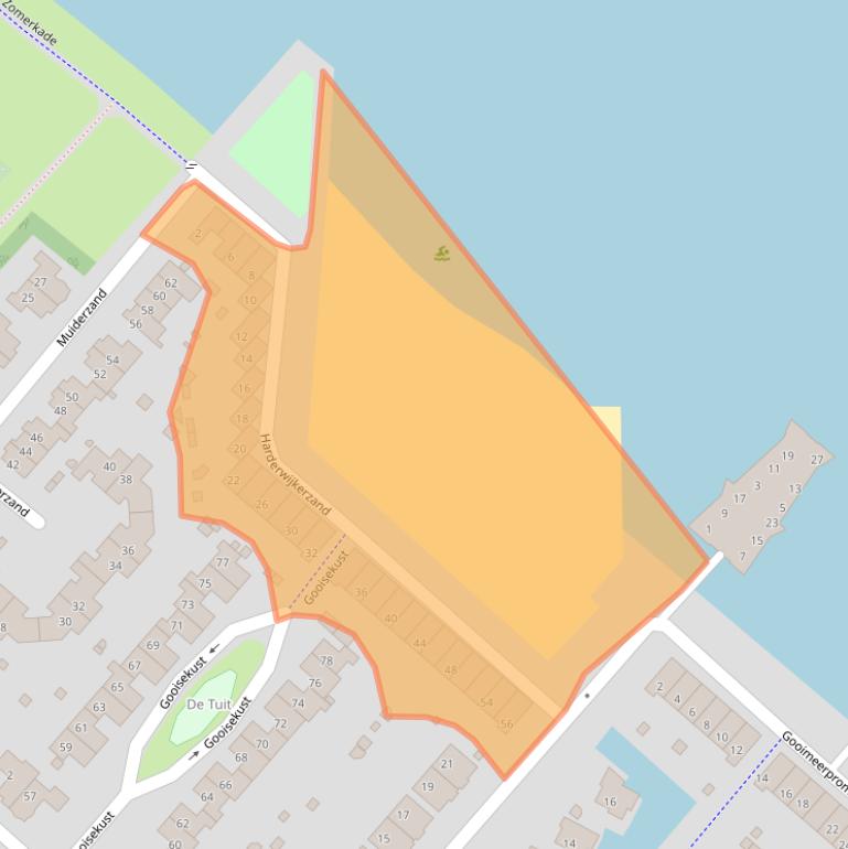 Kaart van postcodegebied 1274TC.