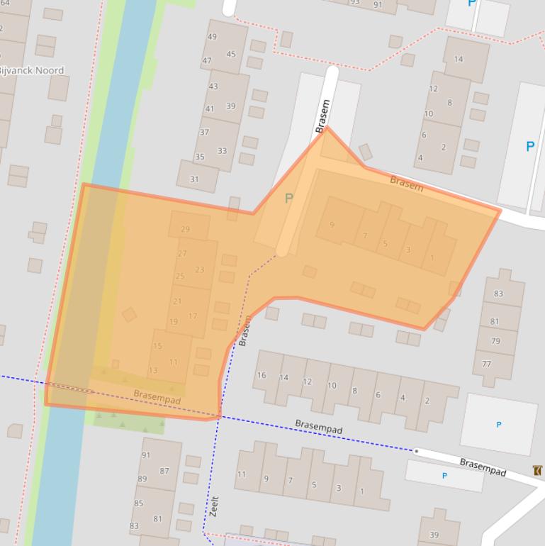 Kaart van postcodegebied 1275AH.