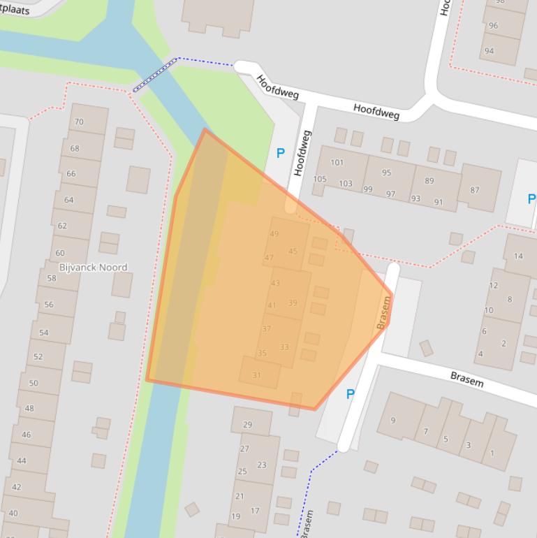 Kaart van postcodegebied 1275AJ.