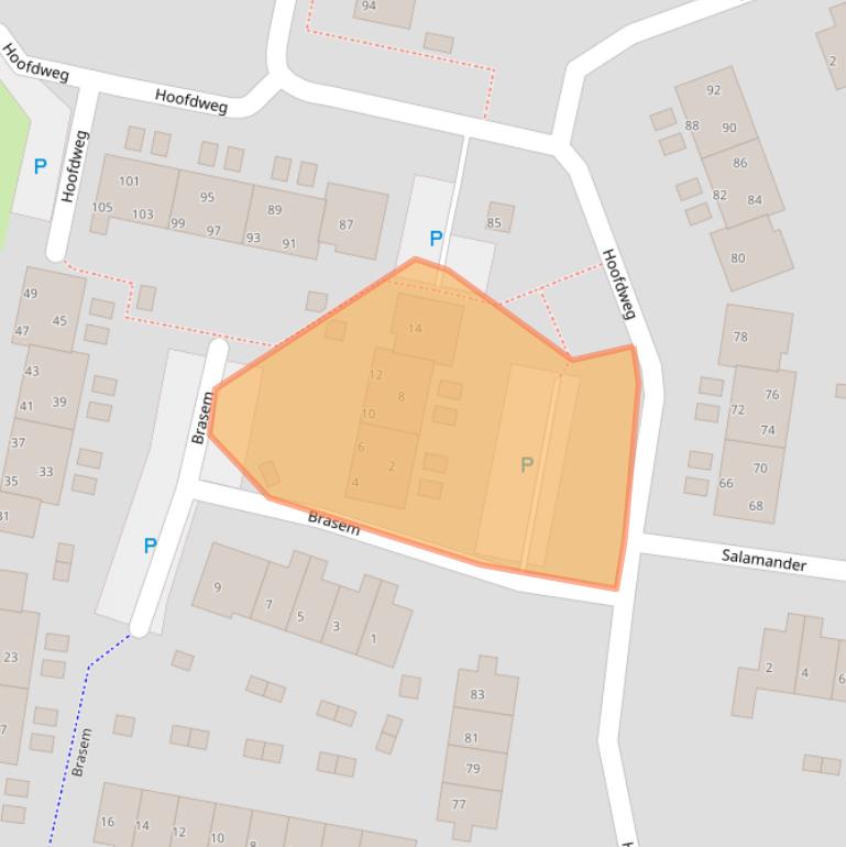 Kaart van postcodegebied 1275AK.