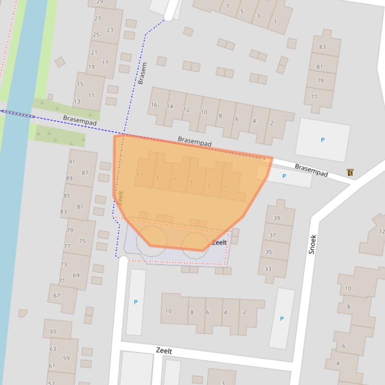 Kaart van postcodegebied 1275AL.