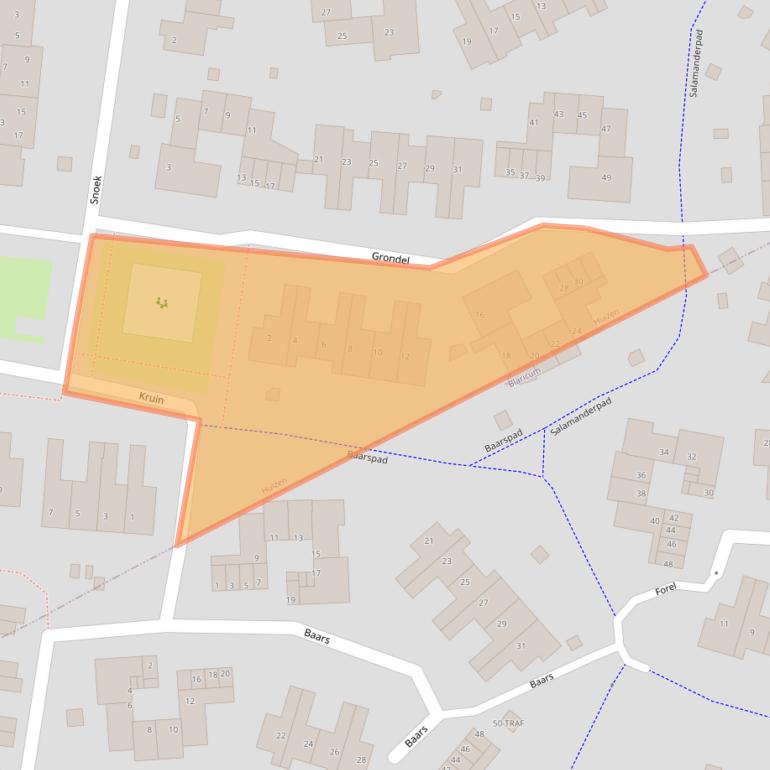 Kaart van postcodegebied 1275BG.