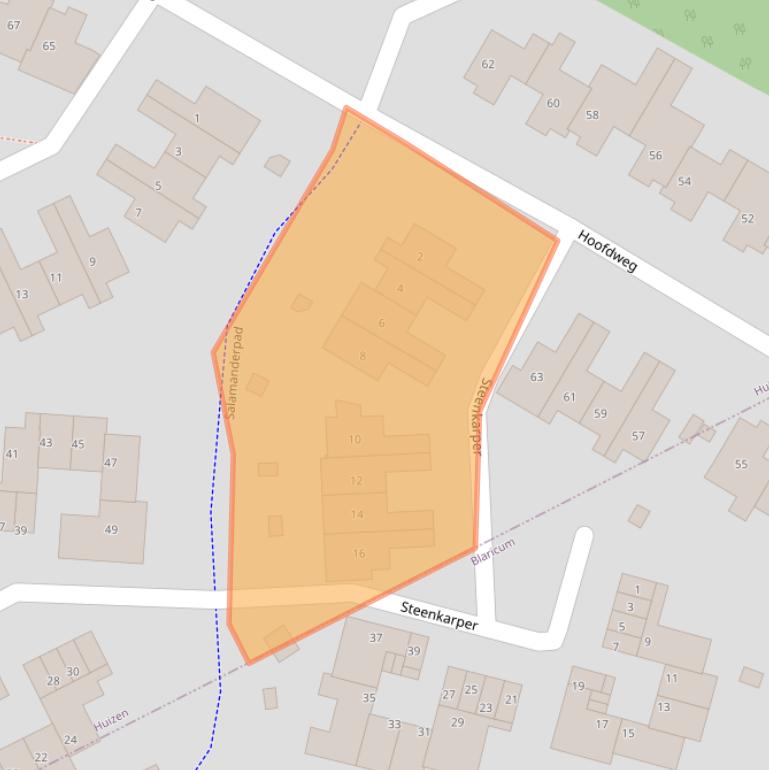 Kaart van postcodegebied 1275BH.