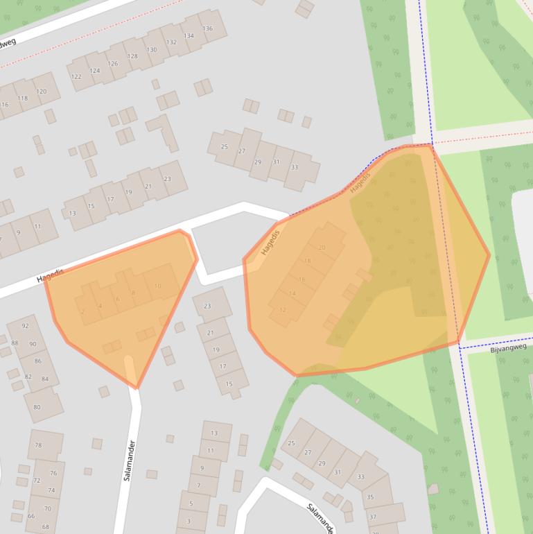 Kaart van postcodegebied 1275BR.