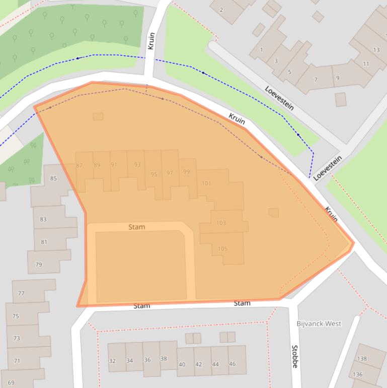 Kaart van postcodegebied 1275CH.