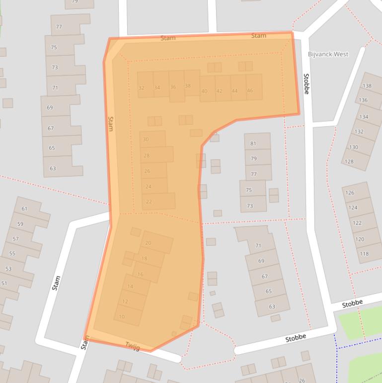 Kaart van postcodegebied 1275CJ.