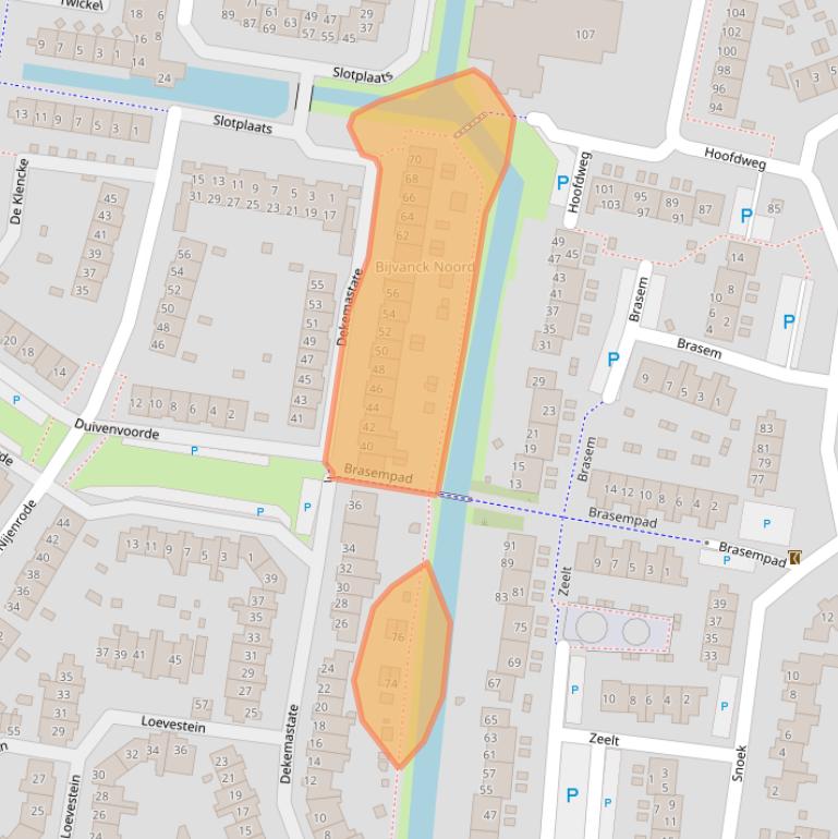 Kaart van postcodegebied 1275CR.