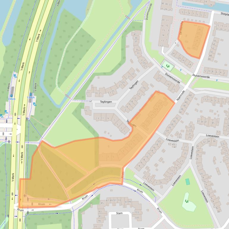 Kaart van postcodegebied 1275CV.