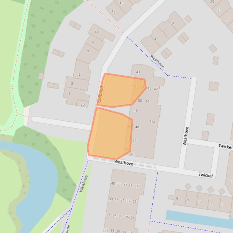 Kaart van postcodegebied 1275DE.