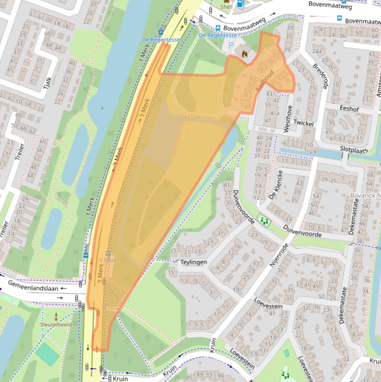 Kaart van postcodegebied 1275DK.