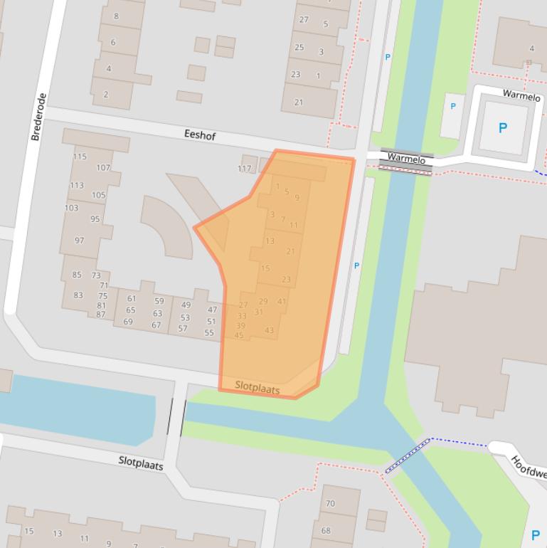 Kaart van postcodegebied 1275DN.