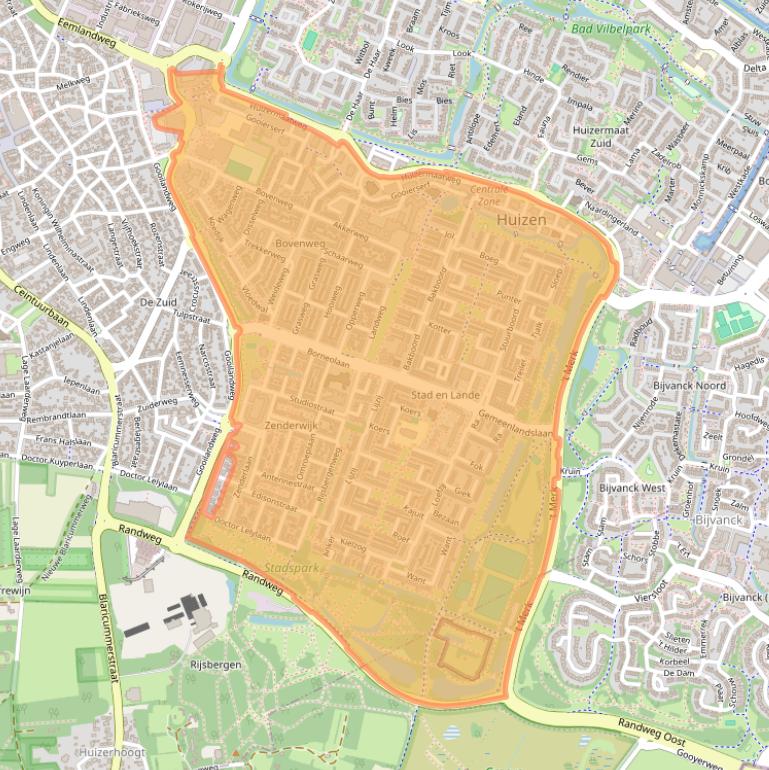 Kaart van postcodegebied 1276.