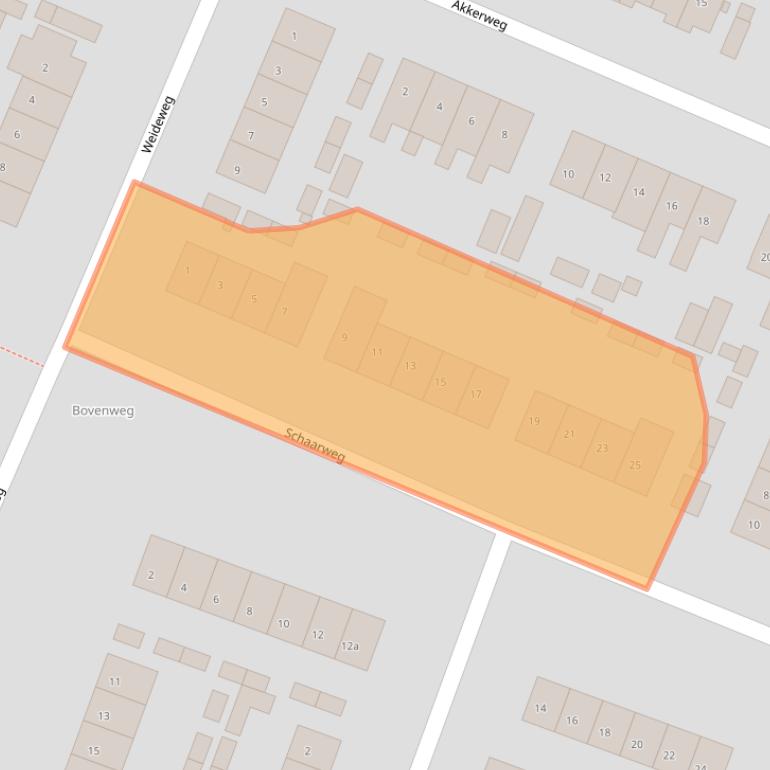 Kaart van postcodegebied 1276AD.