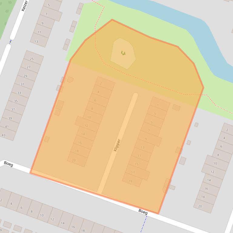 Kaart van postcodegebied 1276BP.