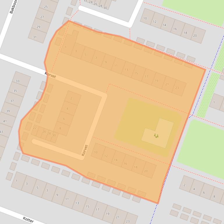 Kaart van postcodegebied 1276CA.