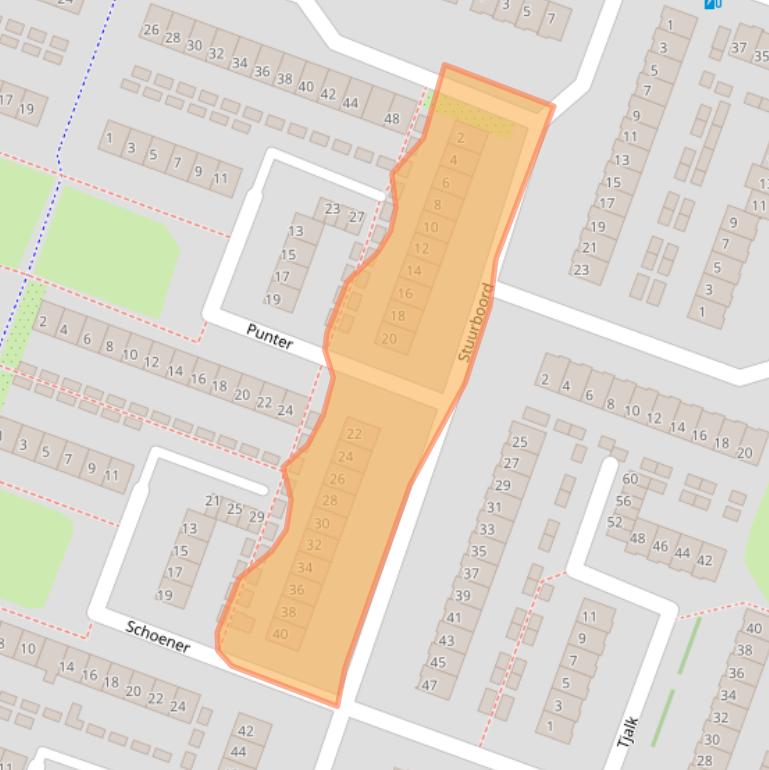 Kaart van postcodegebied 1276CR.