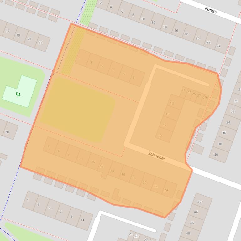 Kaart van postcodegebied 1276CZ.