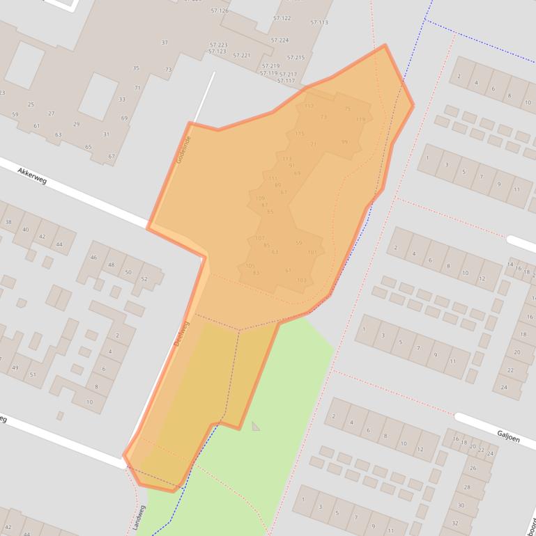 Kaart van postcodegebied 1276DD.
