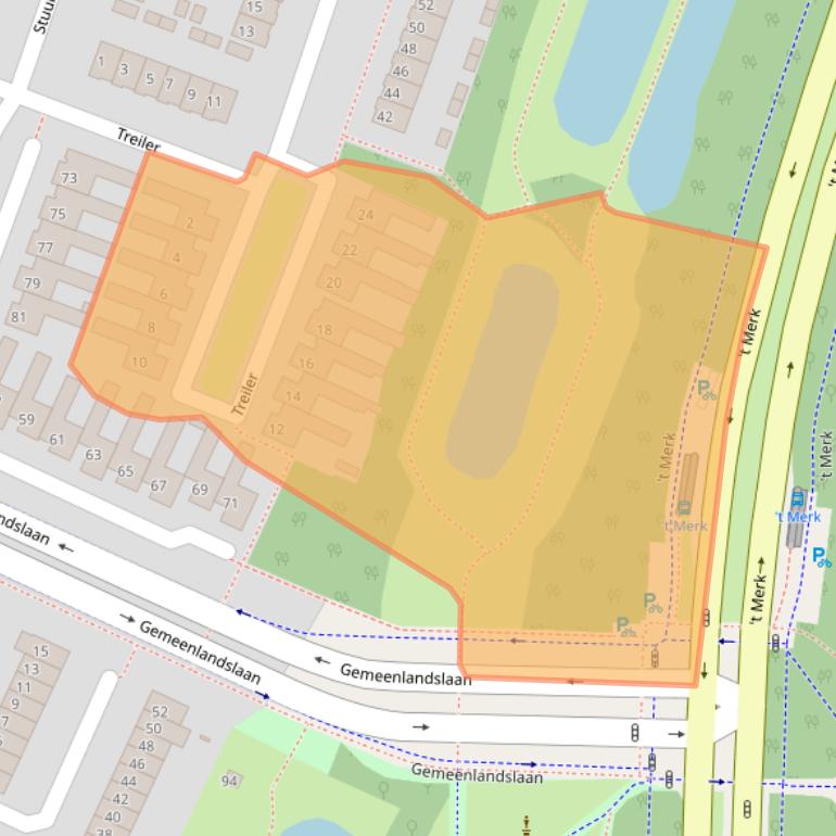 Kaart van postcodegebied 1276ED.