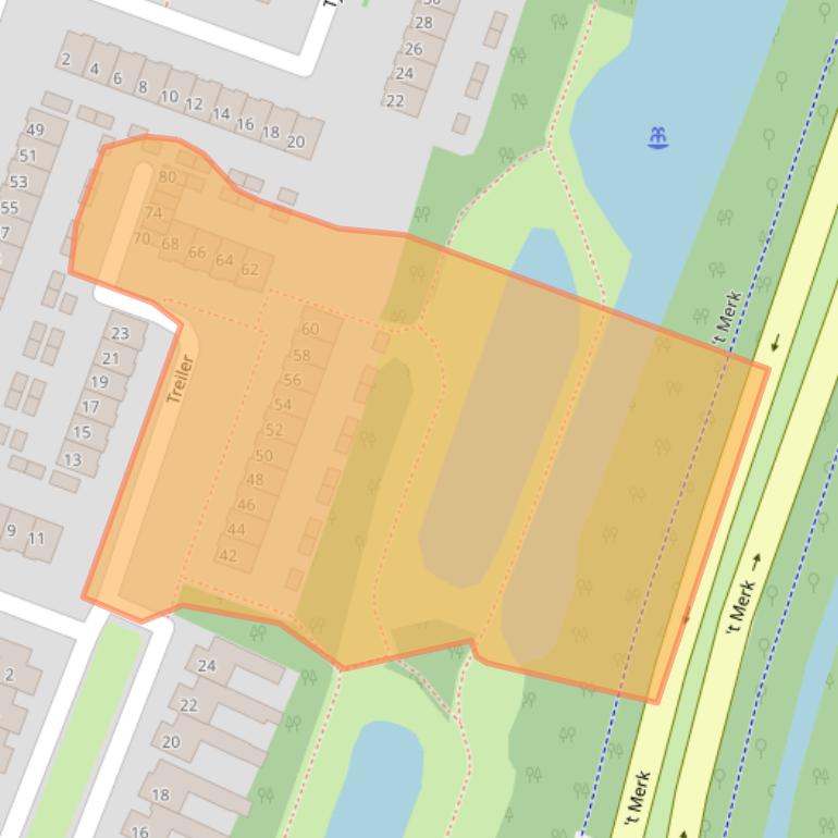 Kaart van postcodegebied 1276EE.