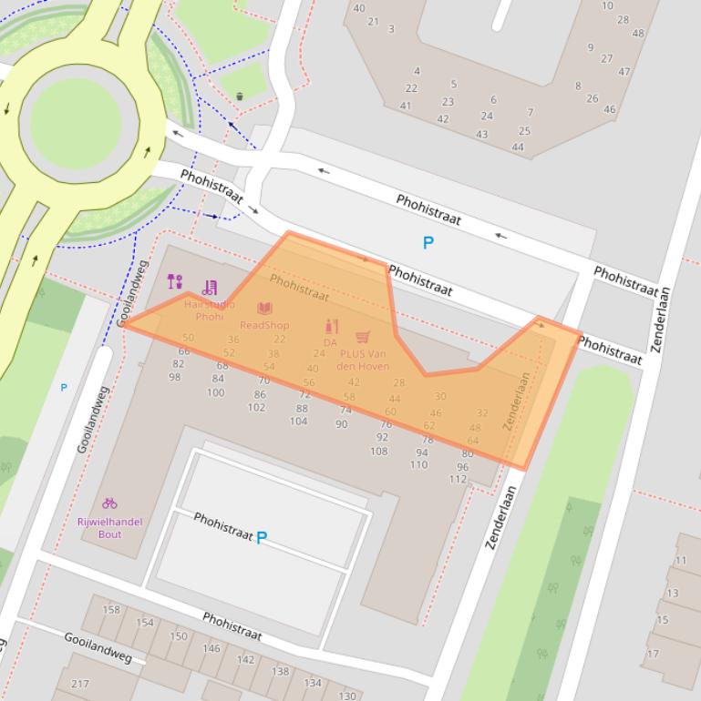 Kaart van postcodegebied 1276EJ.