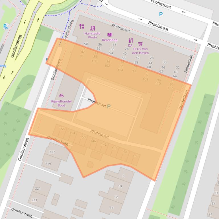 Kaart van postcodegebied 1276EK.