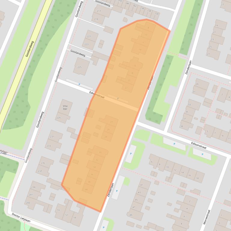 Kaart van postcodegebied 1276EM.