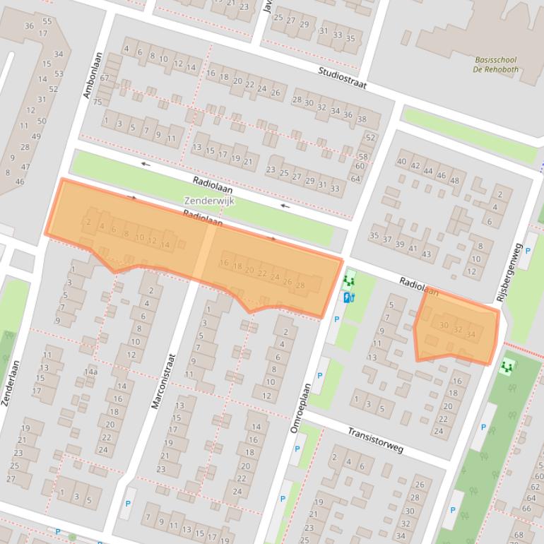 Kaart van postcodegebied 1276EP.