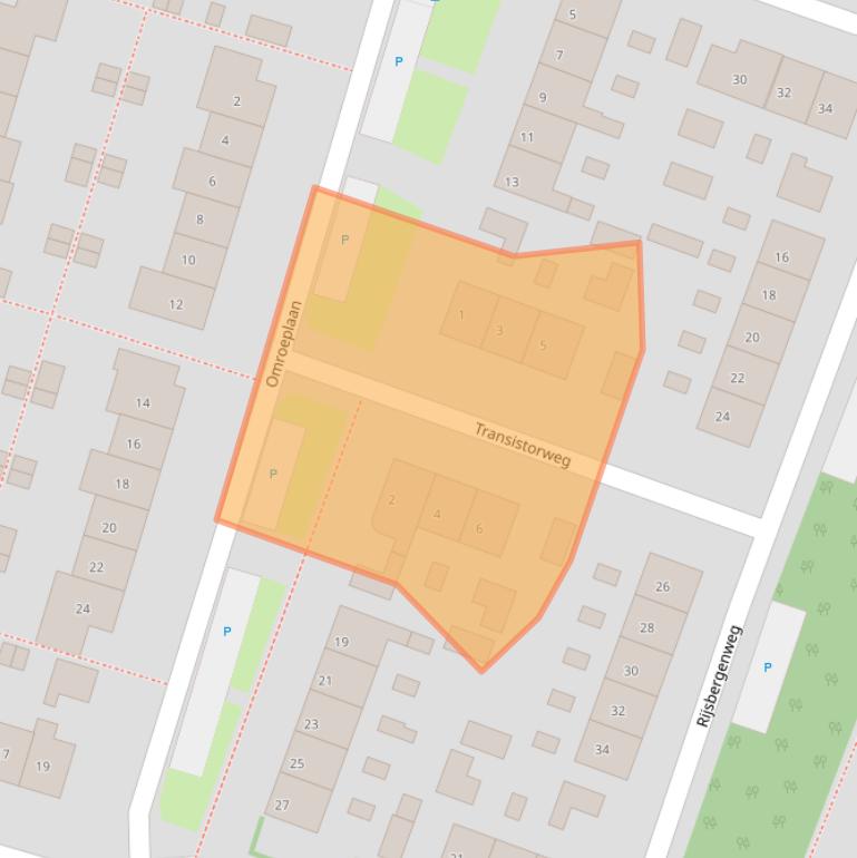 Kaart van postcodegebied 1276EX.
