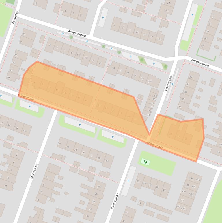 Kaart van postcodegebied 1276GB.