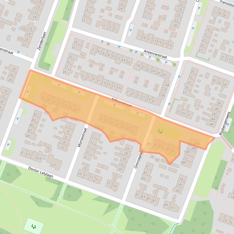 Kaart van postcodegebied 1276GC.