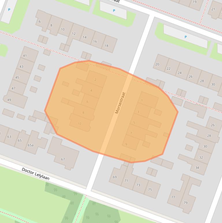 Kaart van postcodegebied 1276GD.