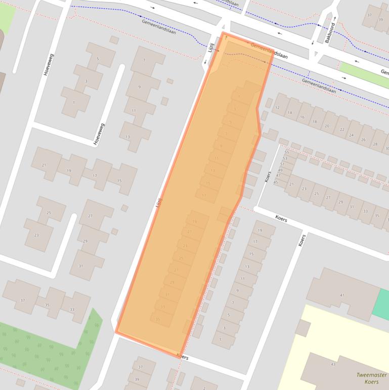 Kaart van postcodegebied 1276GH.