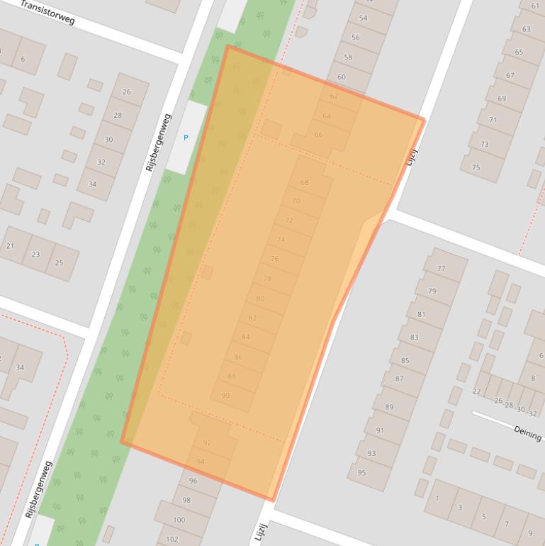 Kaart van postcodegebied 1276GM.
