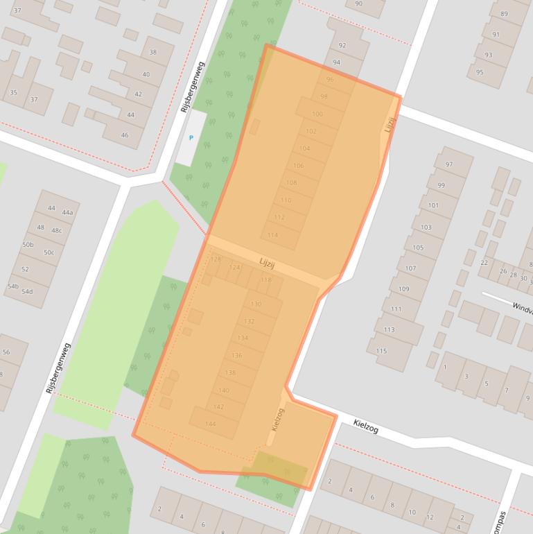 Kaart van postcodegebied 1276GN.