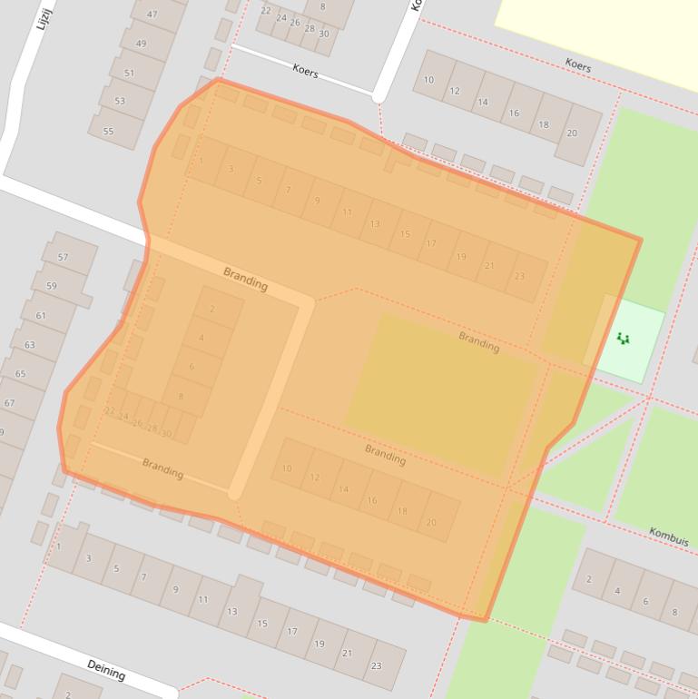 Kaart van postcodegebied 1276GS.