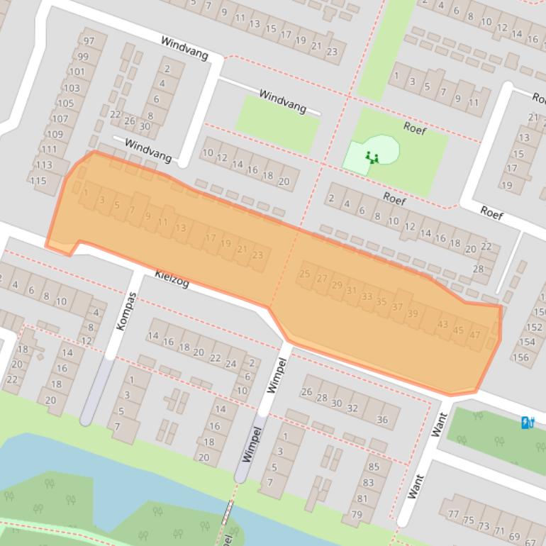 Kaart van postcodegebied 1276GW.
