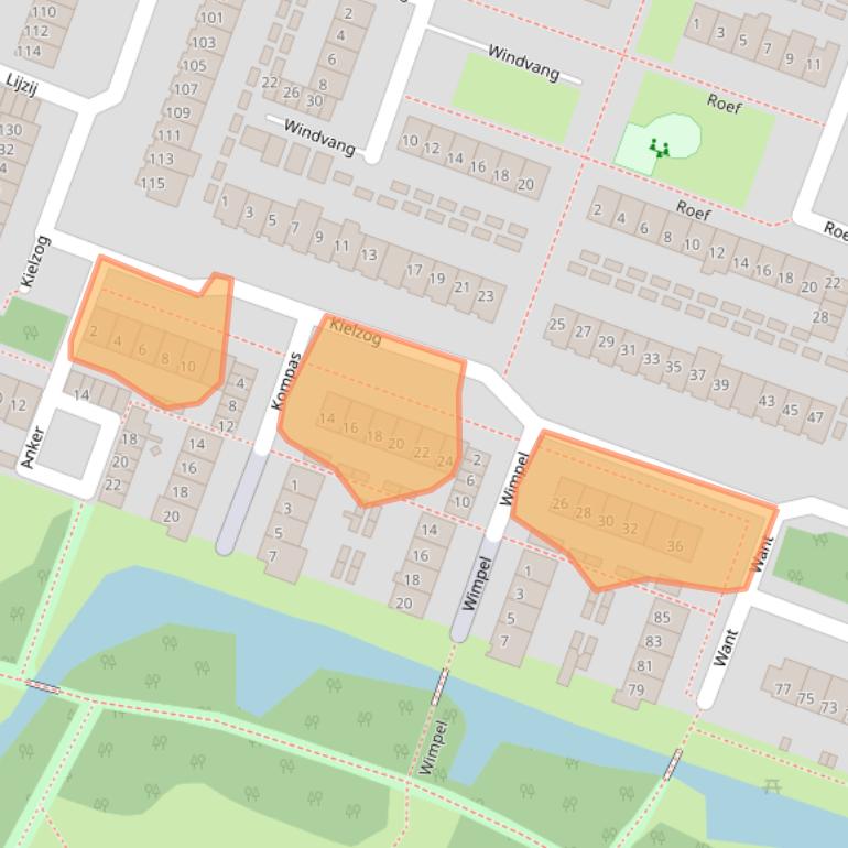 Kaart van postcodegebied 1276GX.