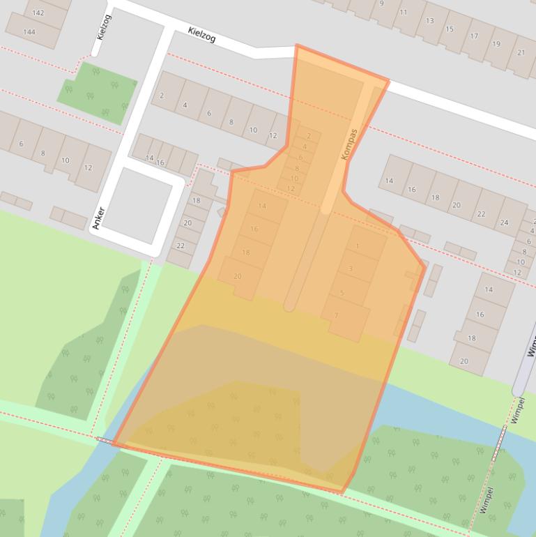 Kaart van postcodegebied 1276HA.