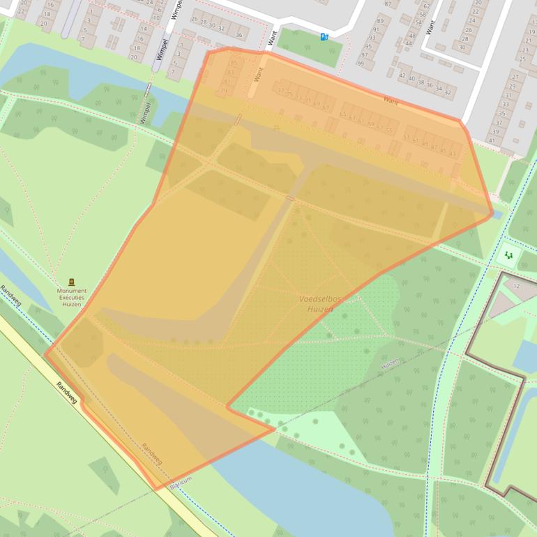 Kaart van postcodegebied 1276HD.