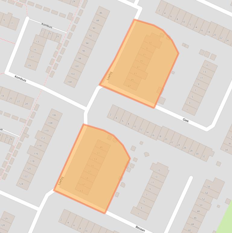 Kaart van postcodegebied 1276HJ.