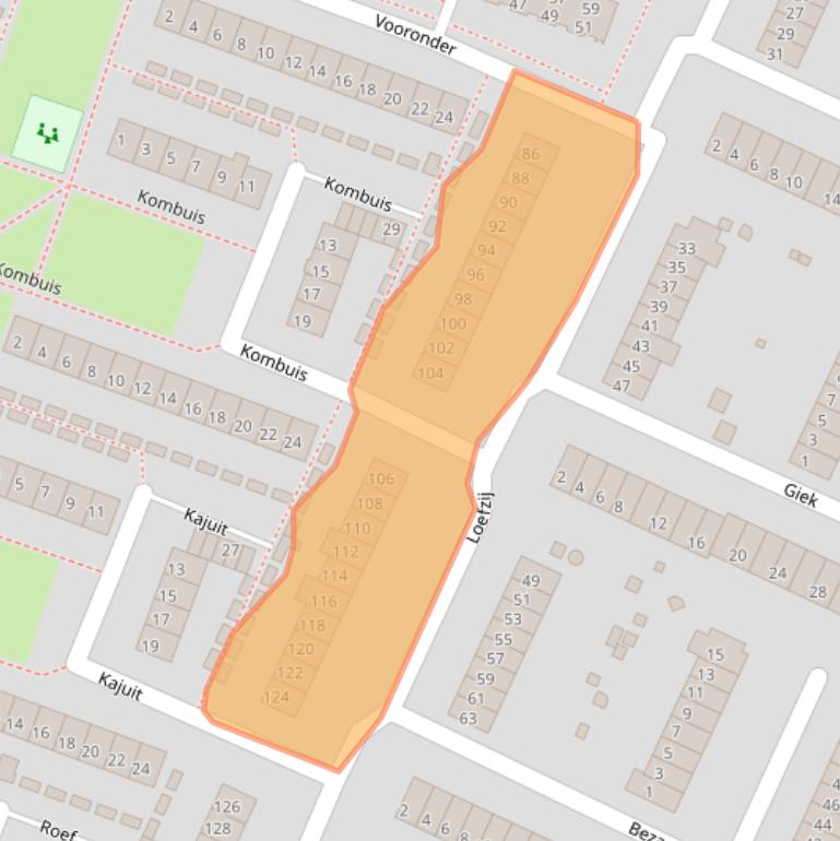 Kaart van postcodegebied 1276HN.