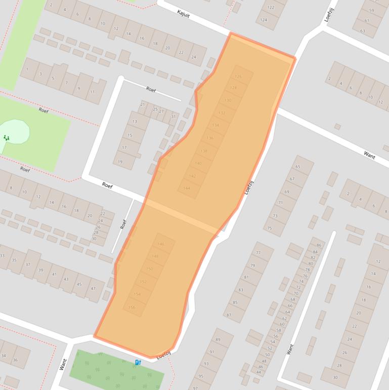 Kaart van postcodegebied 1276HP.